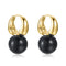 Round Hoop Man-Made Pearl Earrings - Zafari Studio Jewelry